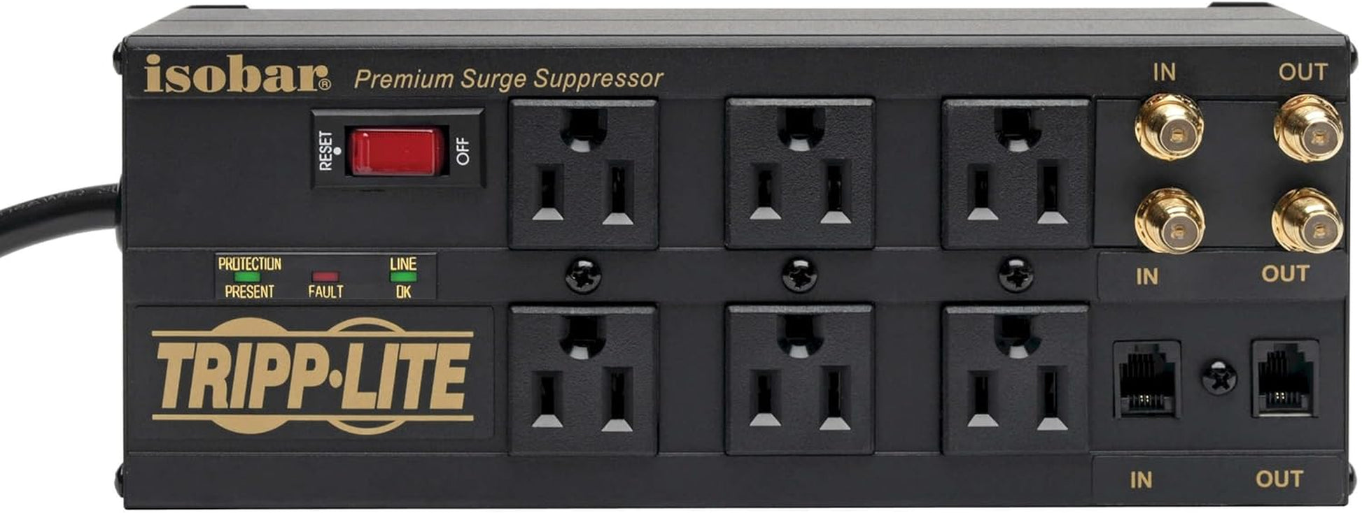 Isobar Surge Protector Metal 6 Outlet ISOBAR6DBS