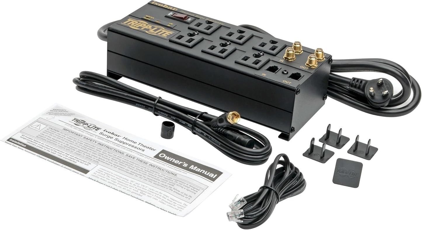 Isobar Surge Protector Metal 6 Outlet ISOBAR6DBS