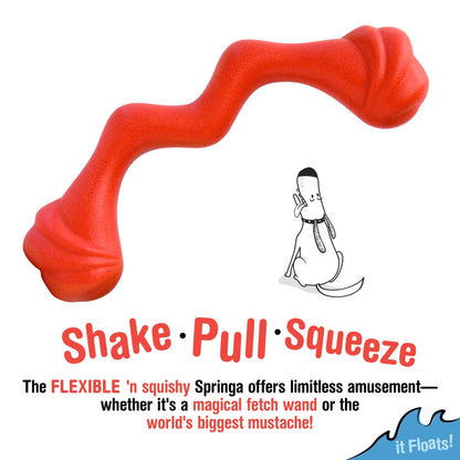 Springa Interactive Dog Toy, Lightweight Flexible Floatable Tug Toy