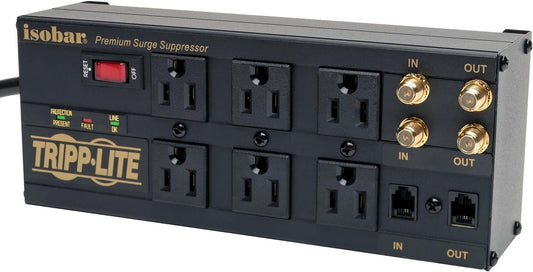 Isobar Surge Protector Metal 6 Outlet ISOBAR6DBS