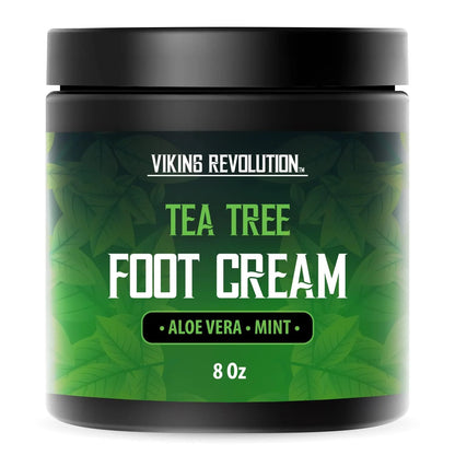 - Tea Tree Foot Cream for Dry Cracked Feet - Foot Cream & Balm W/ Aloe Vera & Mint - Minty Scent, 8 Oz