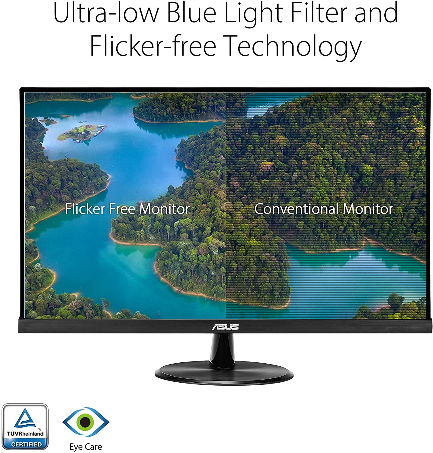 VP279HE 27-Inch Full HD Monitor, 1080P, 75Hz, IPS Technology, Adaptive-Sync/Freesync, Eye Care Features, HDMI and VGA Connectivity, Frameless Design, Low Blue Light, Flicker-Free, VESA Mount Compatible