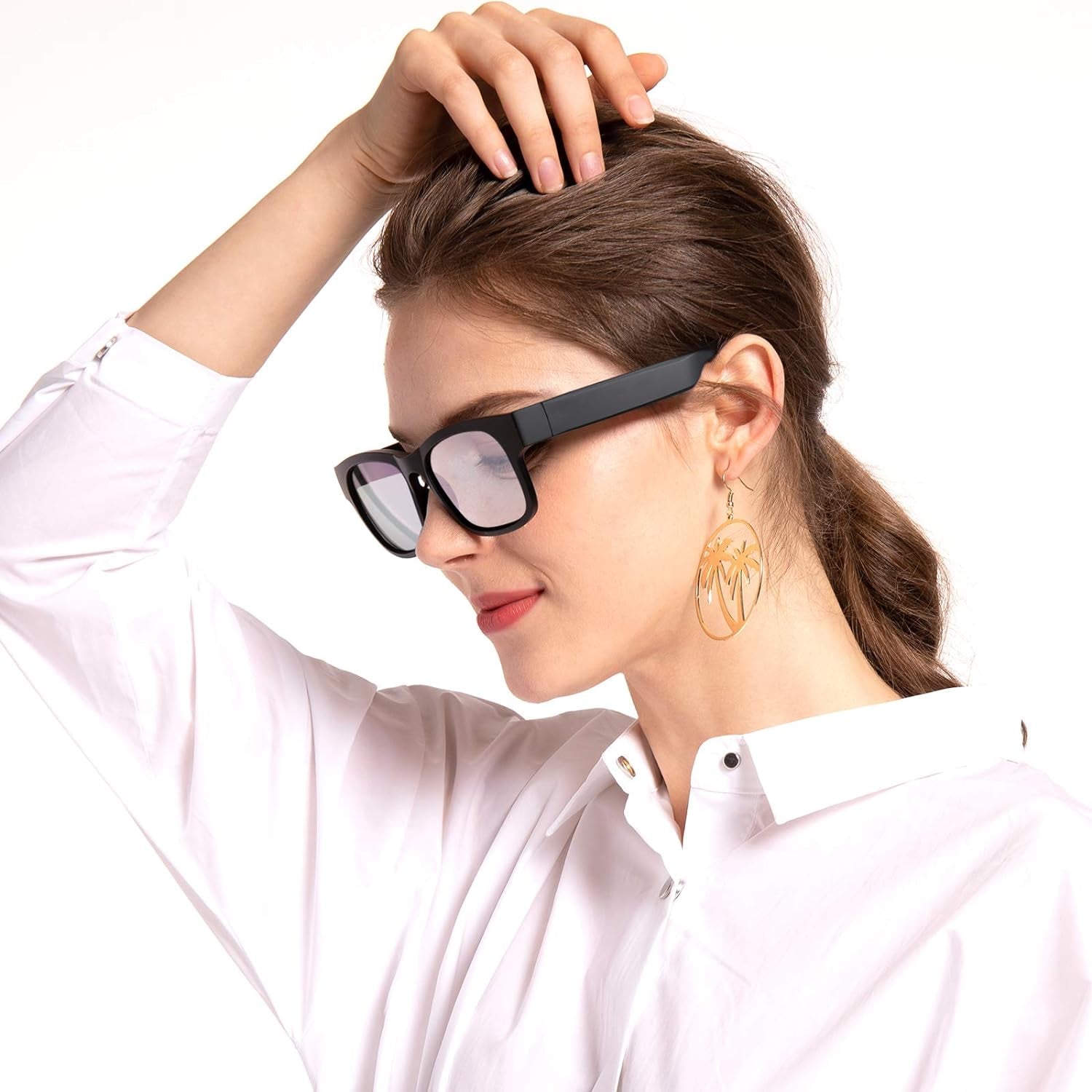 Smart Audio Glasses with Wireless Bluetooth, Polarized Lenses, and IPX4 Waterproof Rating