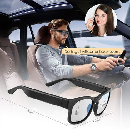 Smart Audio Glasses with Wireless Bluetooth, Polarized Lenses, and IPX4 Waterproof Rating